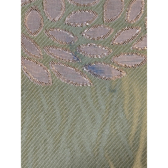 Traditional Brocade Dress Girls 32 Green Gold Floral Sleeveless Ethnic Partywear - Picture 7 of 7